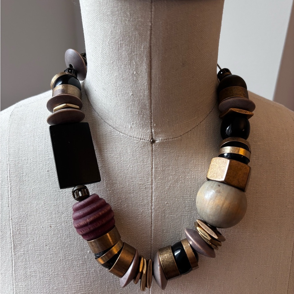 Madewell Black and Gold Statement Necklace